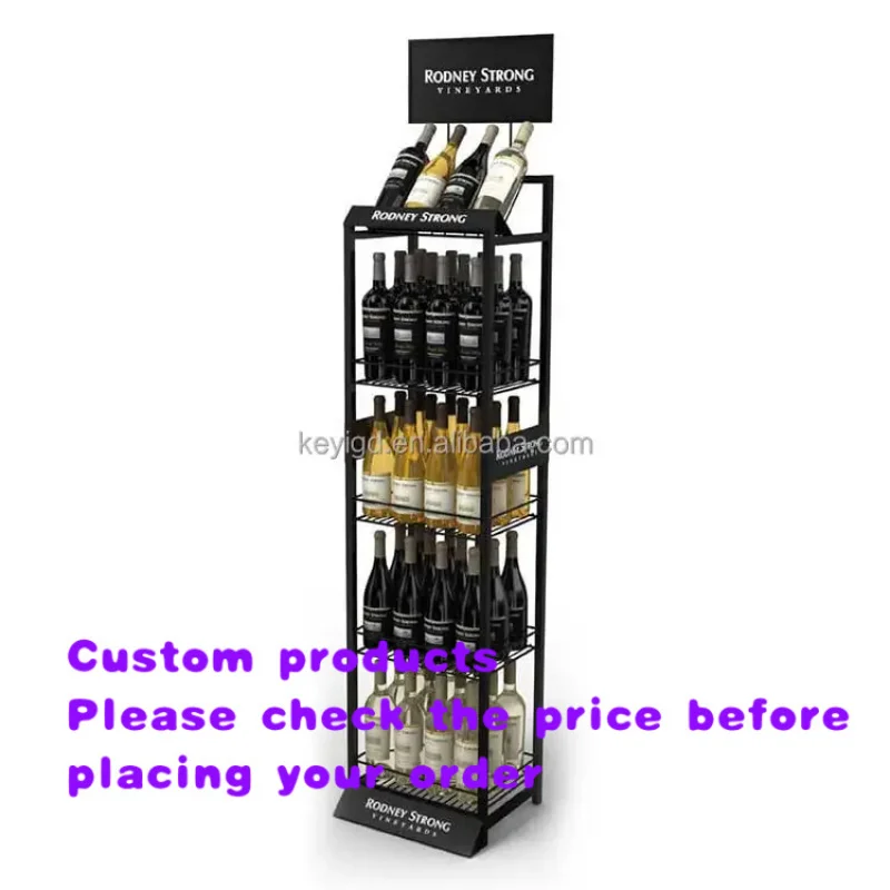 custom.Modern 4-Tier Metal Wine Garment Rack Polished Fashionable Retail Shop Clothing Rack Direct Factory f
