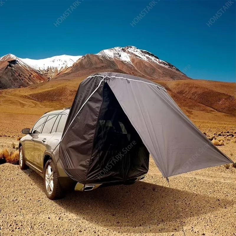 Portable Waterproof Foldable SUV Rear Tailgate Awning, Extended Trunk Canopy for Self‑Driving Outdoor Camping Activities