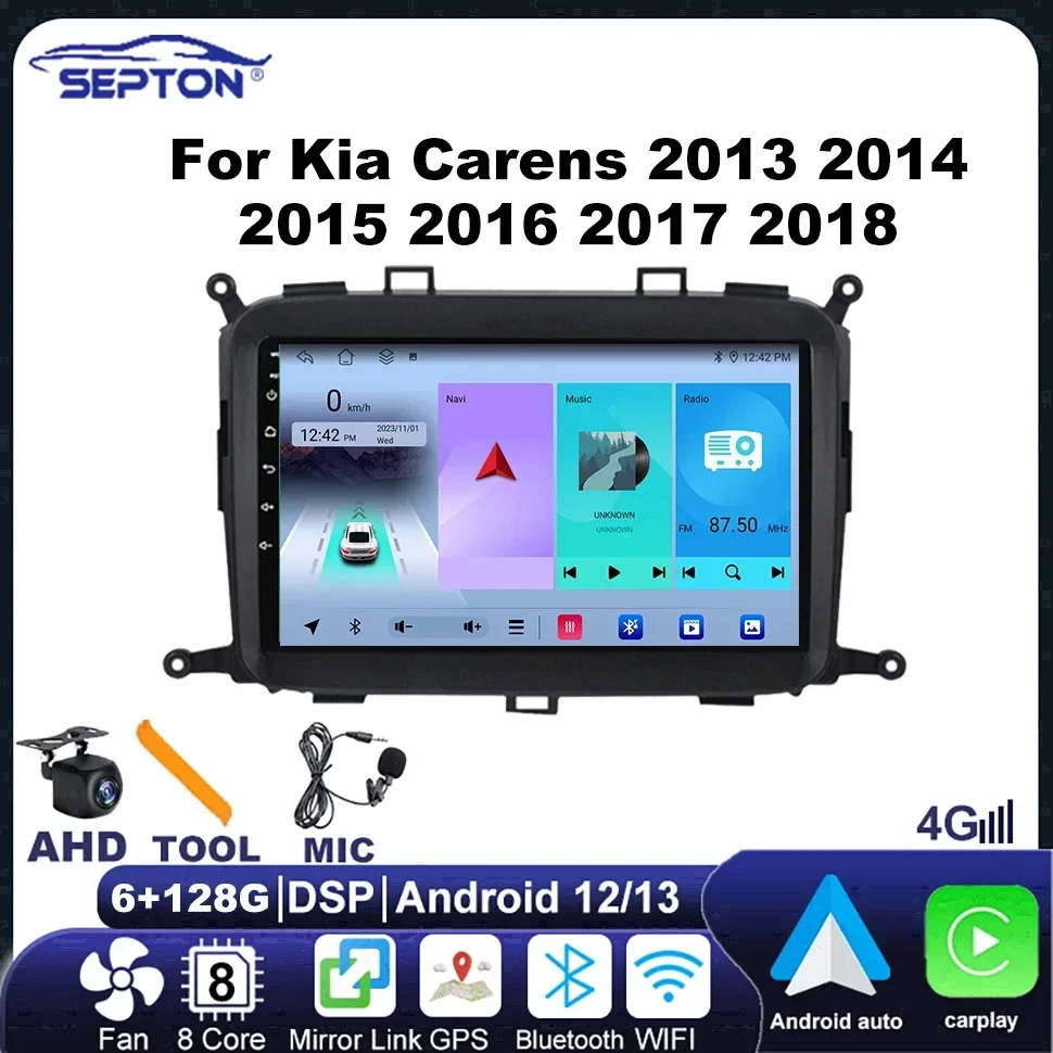 

SEPTON Auto Smart Systems Car Radio for Kia Carens 2013 2014 2015 2016 2017 2018 Carplay 4G BT Android Auto Smart Car Systems