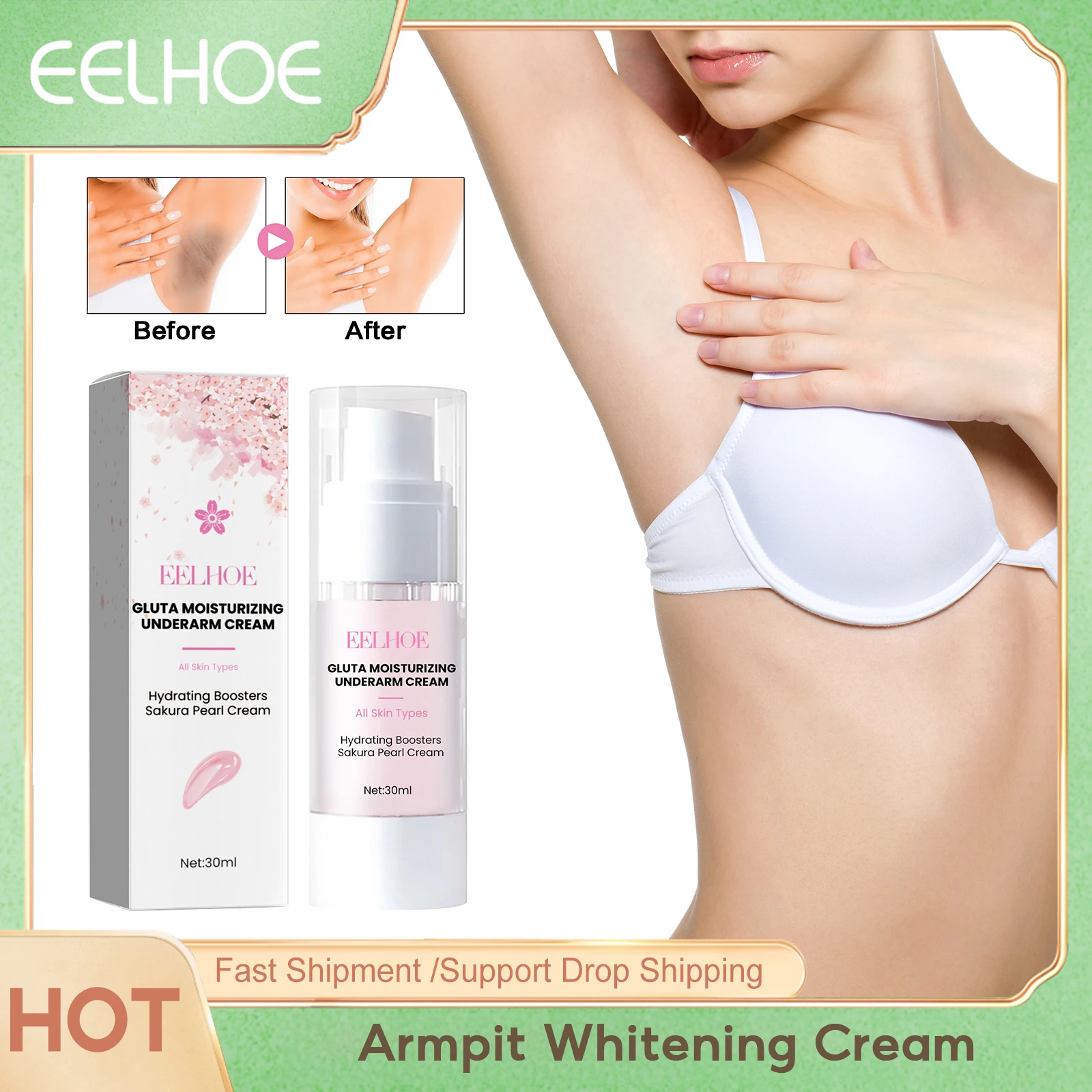 

Armpit Whitening Cream Remove Melanin Dark Spot Corrector Brighten Inner Thigh Lighten Dark Knuckle Private Part Bleaching Cream