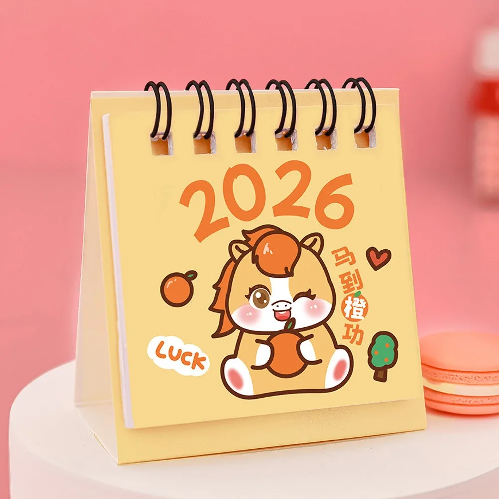 

2026 Mini Desktop Paper Calendar Multi-function Chinese Style Planner Scheduler Home Decor Notebook Agenda Organizer
