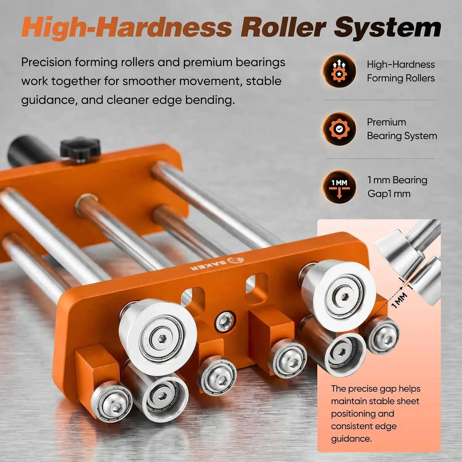 Sheet Metal Roller 2 Station Metal Bending Machine, Metal Roof Tool, Folding Machine, Hemming Machine