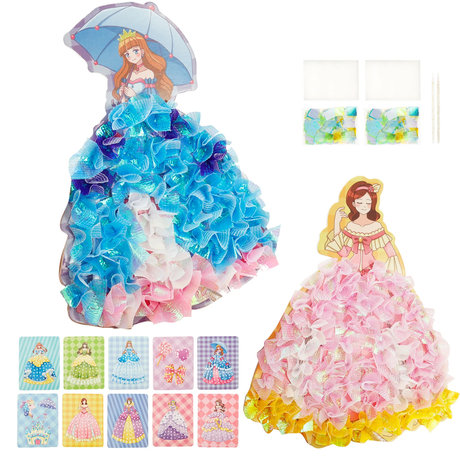 

DIY ткань Poking Dress Up Boards Poke Art Puzzle Проколная живопись Принцесса Poke Board наклейки подарки на день рождения для детей и девочек