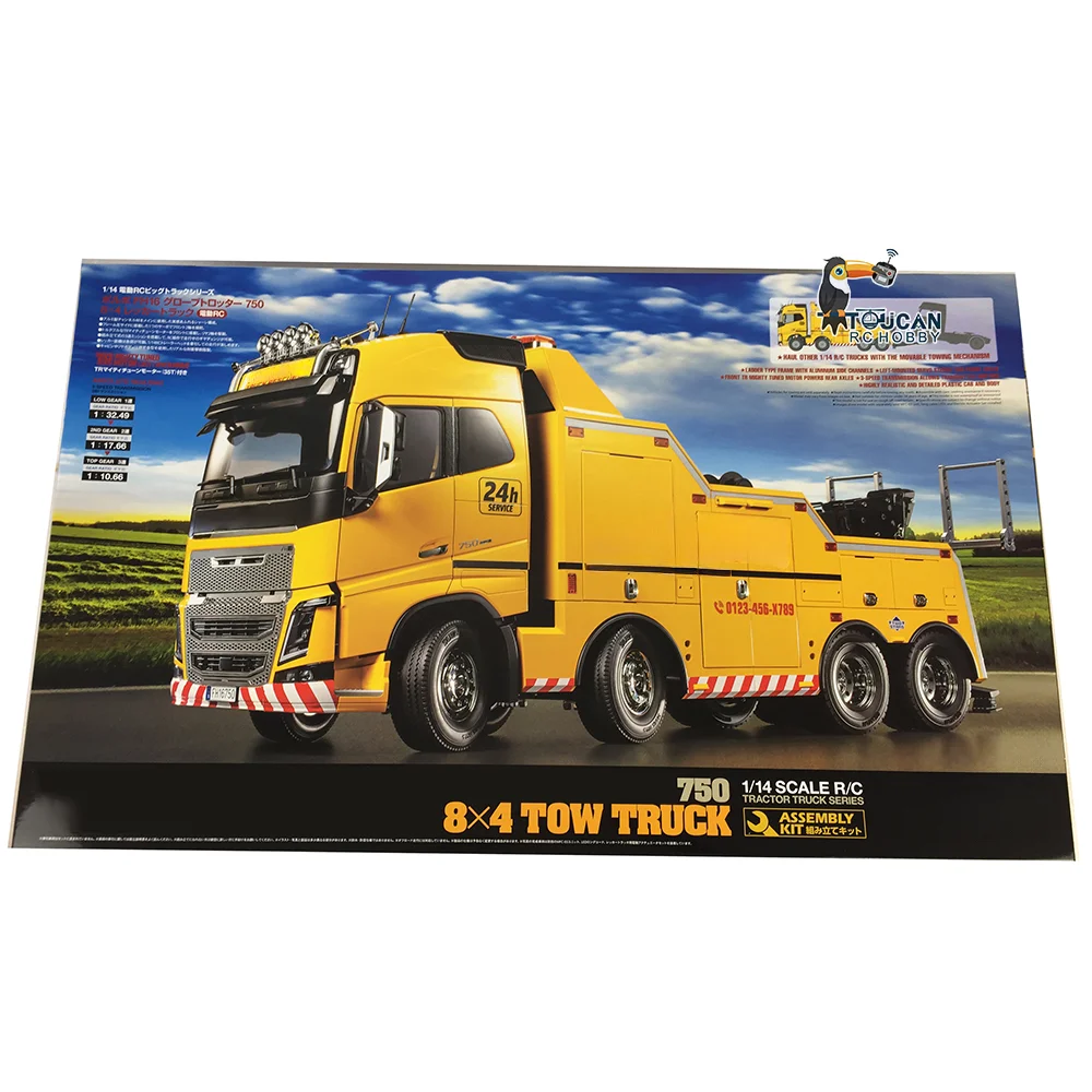 

TAMIYA 1/14 8x4 RC Tow Tractor Truck 56362 FH16 GB XL750 Model With Motor Radio Controlled Rescue Vehicle TH18019-SMT6