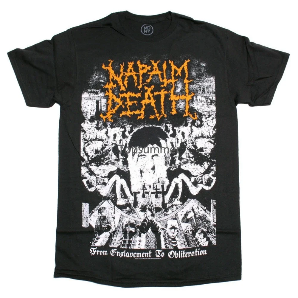 Napalm Death T-Shirt von Versklavung bis Auslöschung Grind core Summer Style T-Shirt