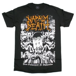 Napalm Death T Shirt From Enslavement To Obliteration 100% Grindcore Summer Style T Shirt