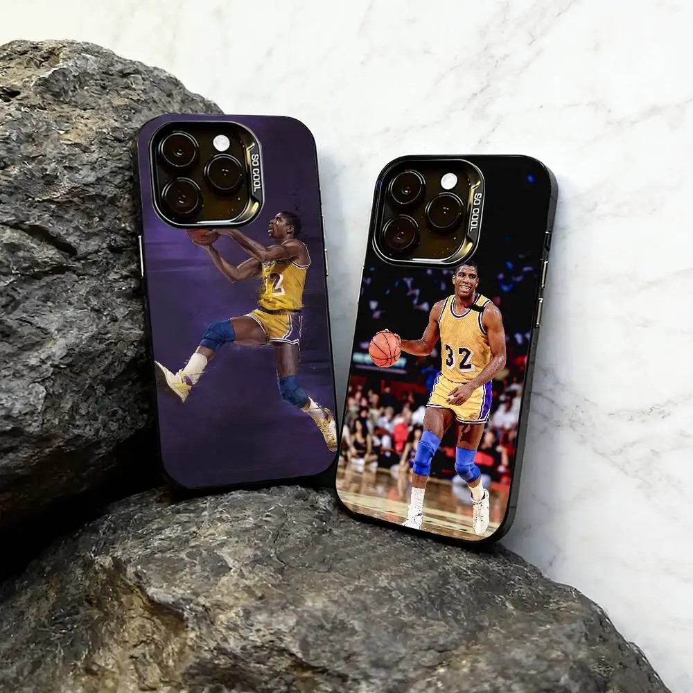 

Magic Johnson Phone Case For iPhone 17,16,15,14,13,12,11 Plus,Pro Max,XS,Colorful Silver Phone case Funda Cover
