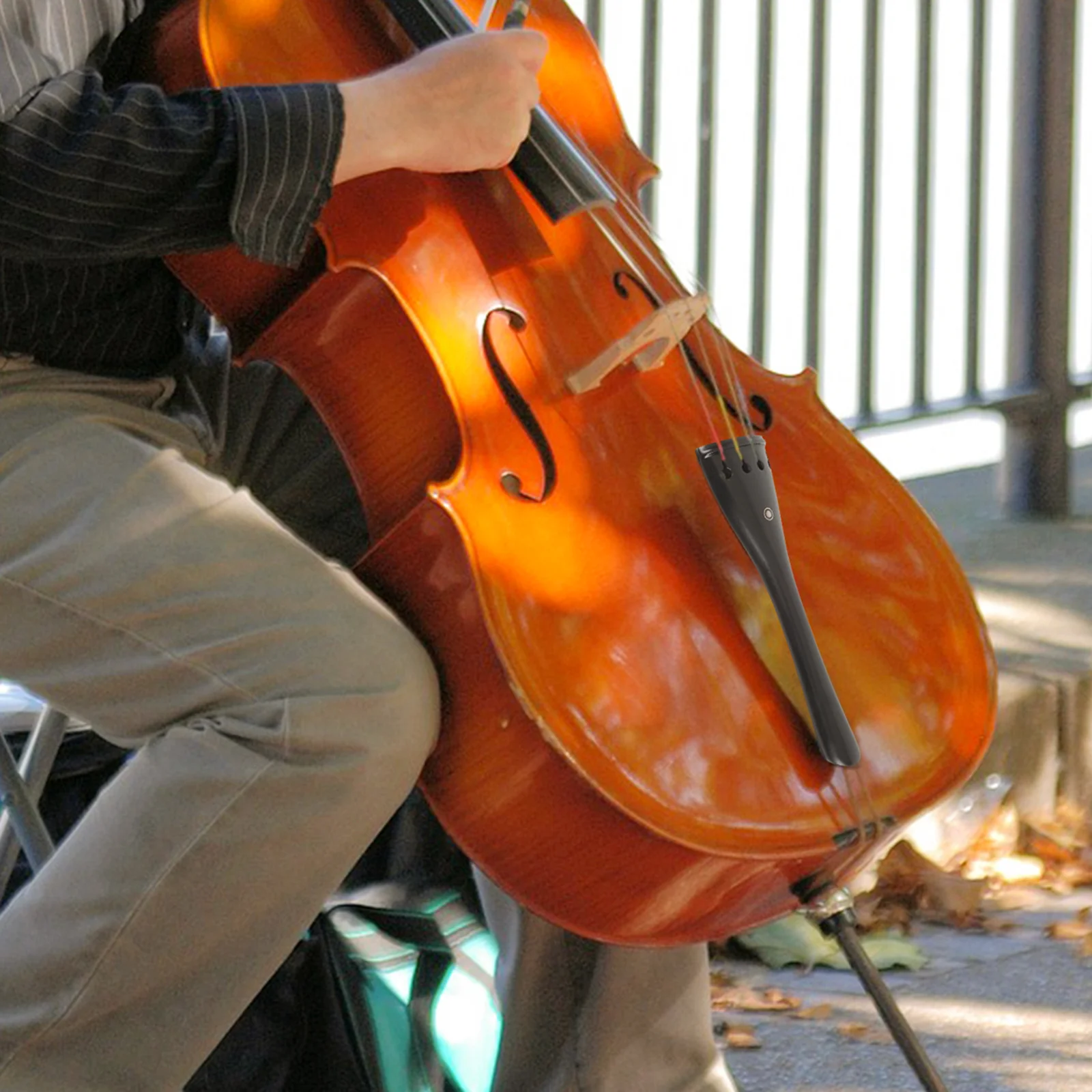 

Cello Tailpiece Durable Ebony String Board Fine Tuners Replacement Accessory String Board for Cello Musical Instrument Part