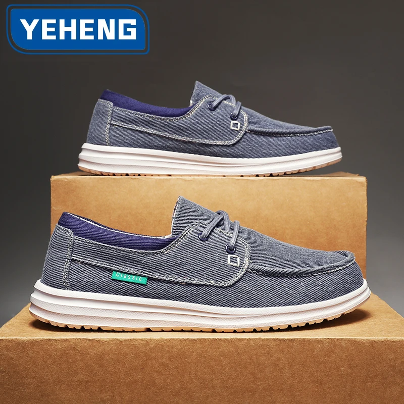 Summer Breathable Sneakers Mens Canvas Shoes Slip on Loafers Men Comfty Casual Men Shoes Lightweight Flats Men Walking Zapatos