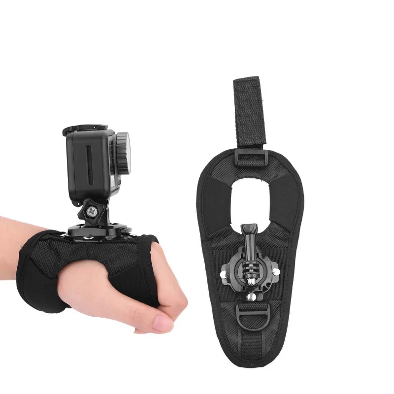 

360 Degree Rotation Hand Strap Mount for GoPro 12 11 10 9 Hand Glove Wrist Strap Mount for DJI OSMO Action 4 Camera Accessories