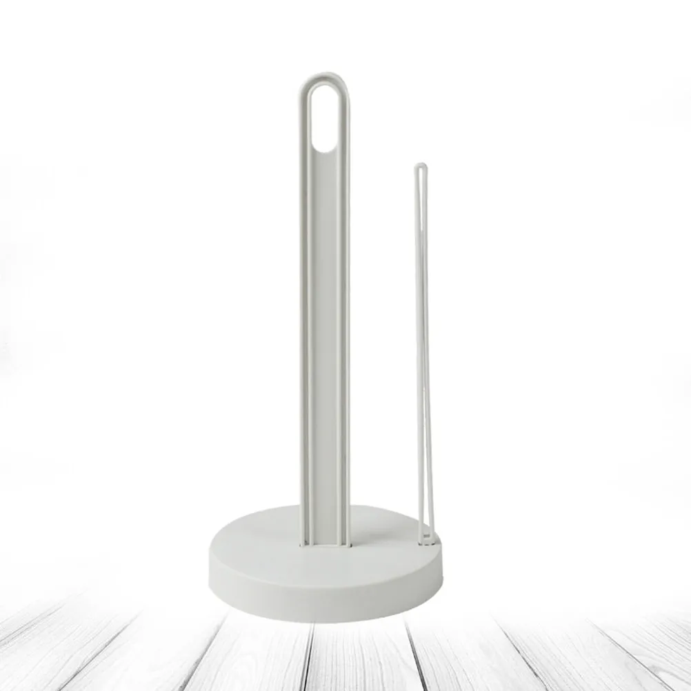 

2Pcs Roll Paper Storage Rack White Sturdy PP Material Minimalist Stable Base for Kitchen Bathroom Paper Towel Holder Desktop