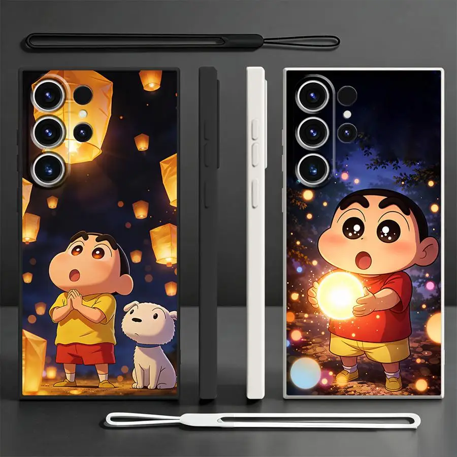 Case for Samsung Galaxy S26 S20 FE Note 20 10 Ultra S23 S24 Ultra S22 S25 Edge S21 Plus Phone Cover Shin-Chans Pray