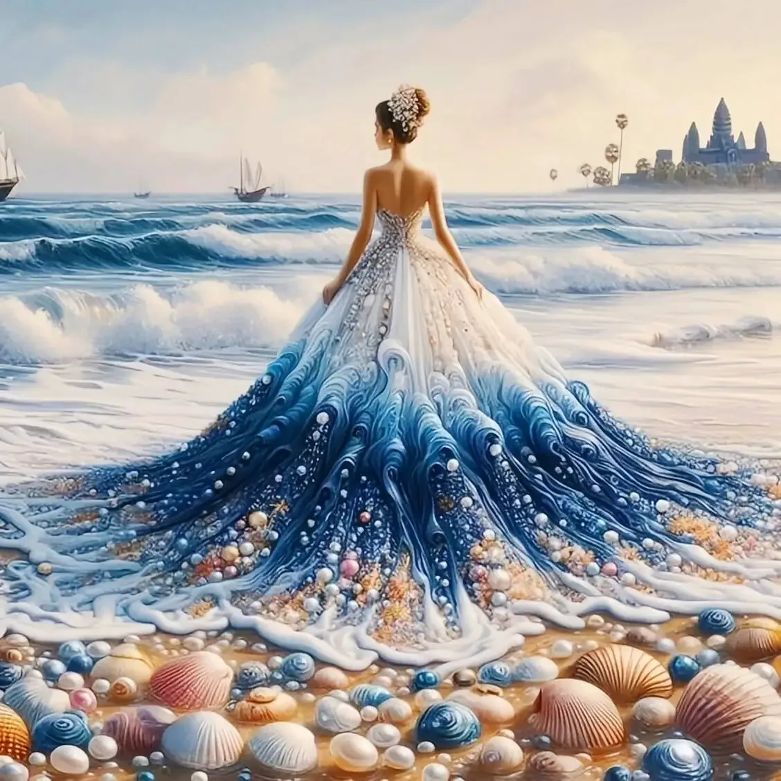 Adult Jigsaw Puzzle 1000 Pieces PuzzleSeaside Scenery Paper Puzzle Decorative Painting Exercise Brain Thinking