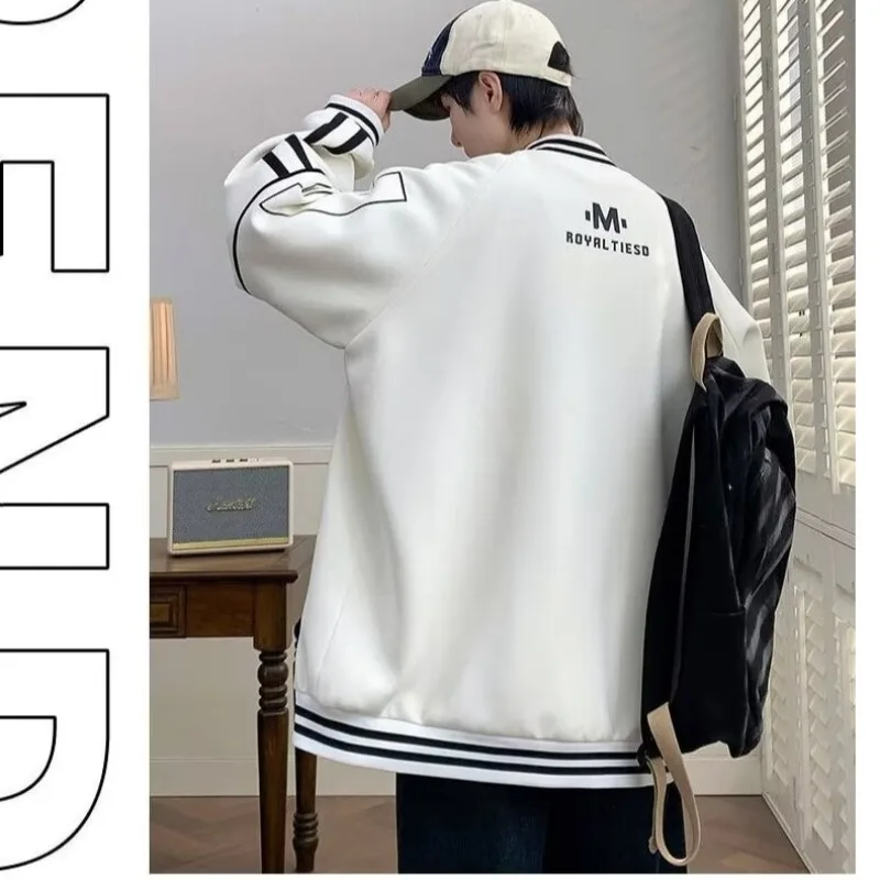 Men\'s Oversized Hooded Pockets Cargo Jacket Men\'s Clothing Autumn Winter Japanese Fashion Loose Male Coat Hooded Baseball Jersey