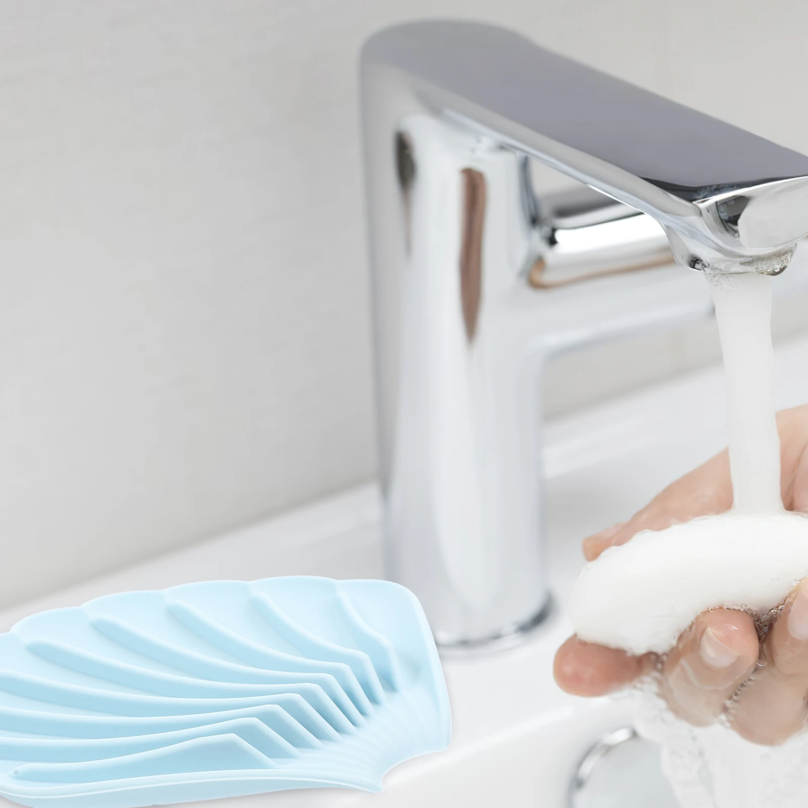 

5Pcs Soap Drain Holder Kit Anti Slip Shell Design Soap Tray for Shower Sink Storage Household Cleaning Tools Rack