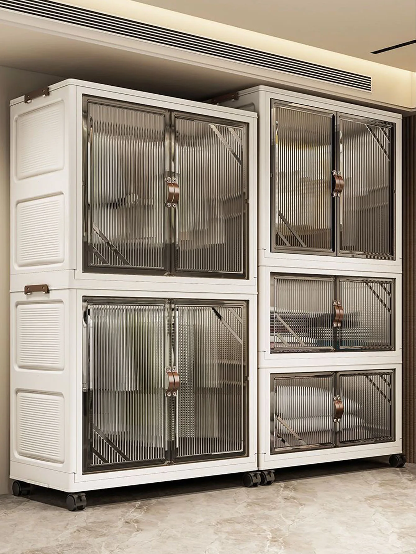 

Foldable Children's Plastic Wardrobe Easy Home Clothes Storage Cabinet No Installation Needed Simple Organizing Solution