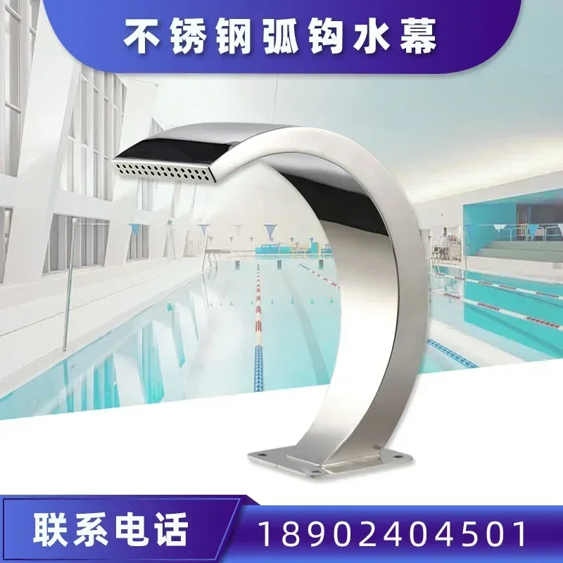 معدات حمام السباحة الفولاذ المقاوم للصدأ سبا تأثير حمام قوس هوك الخندق حمام ستارة الماء بات حمام مصنع المخرج