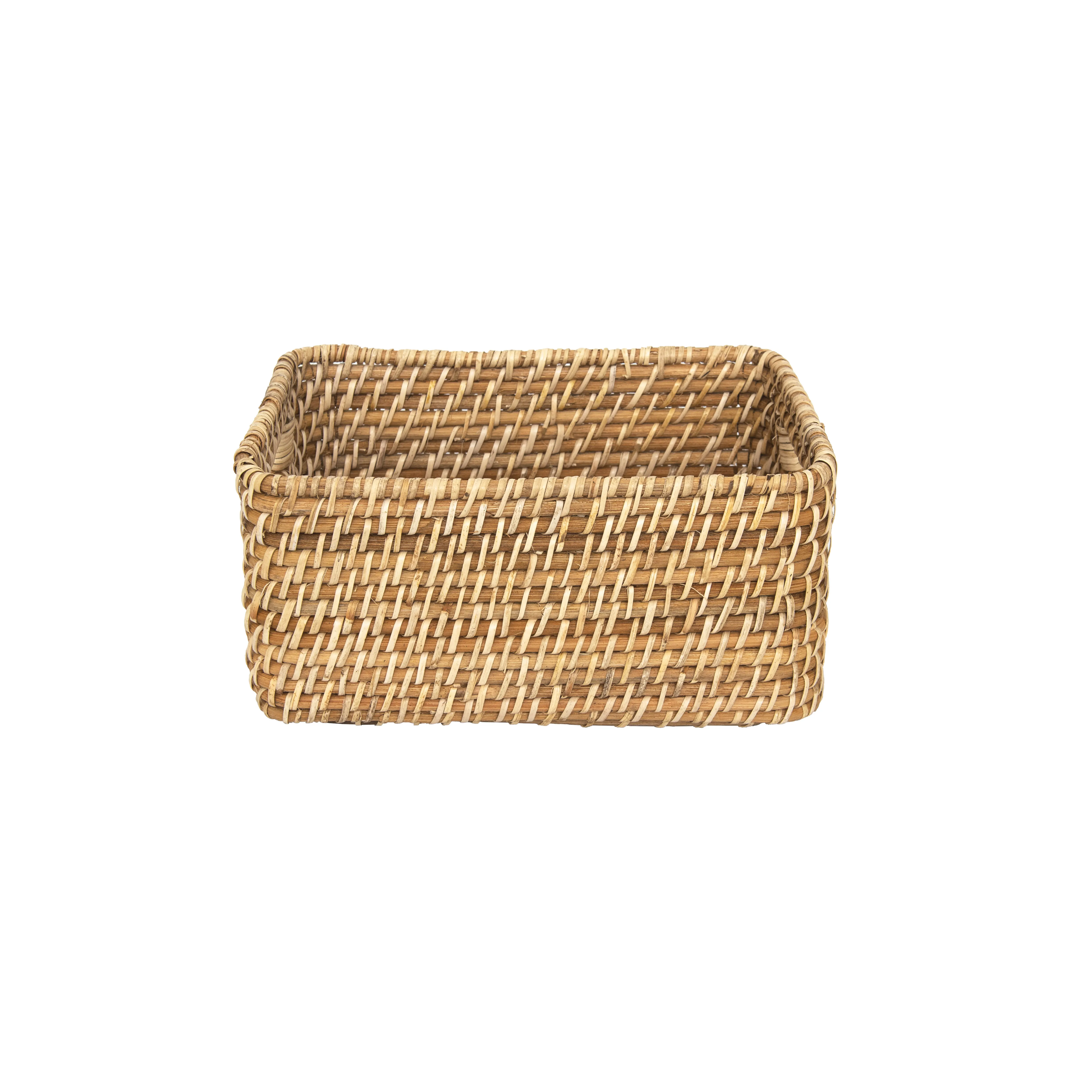 

(11-in W x 5.5-in H x 7.13-in D) Natural Rattan Basket