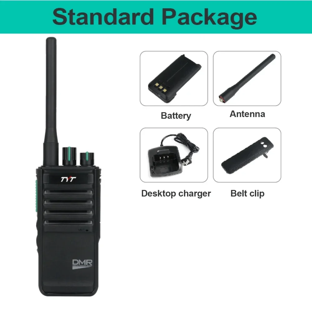 TYT MD-795 DMR Walkie Talkie 4 W/1 W Vermogen 400-470 MHz UHF Band Twee Manier Radio 256 Kanalen Voice Encryptie Monitor Functie