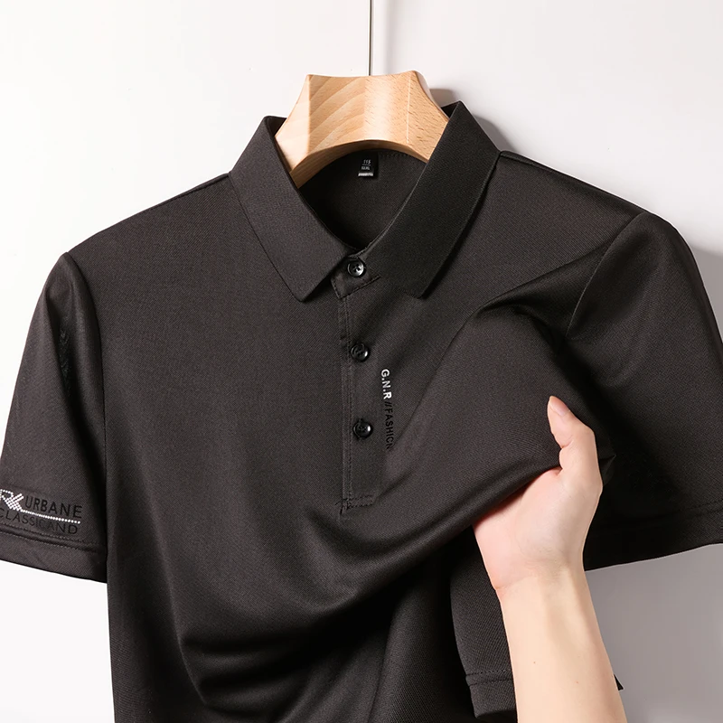 

Original Brand Men's Polo Shirt Fashion Letter Print Short Sleeve Summer Exquisite Quality LapelT Shirt Business Casual Menswear