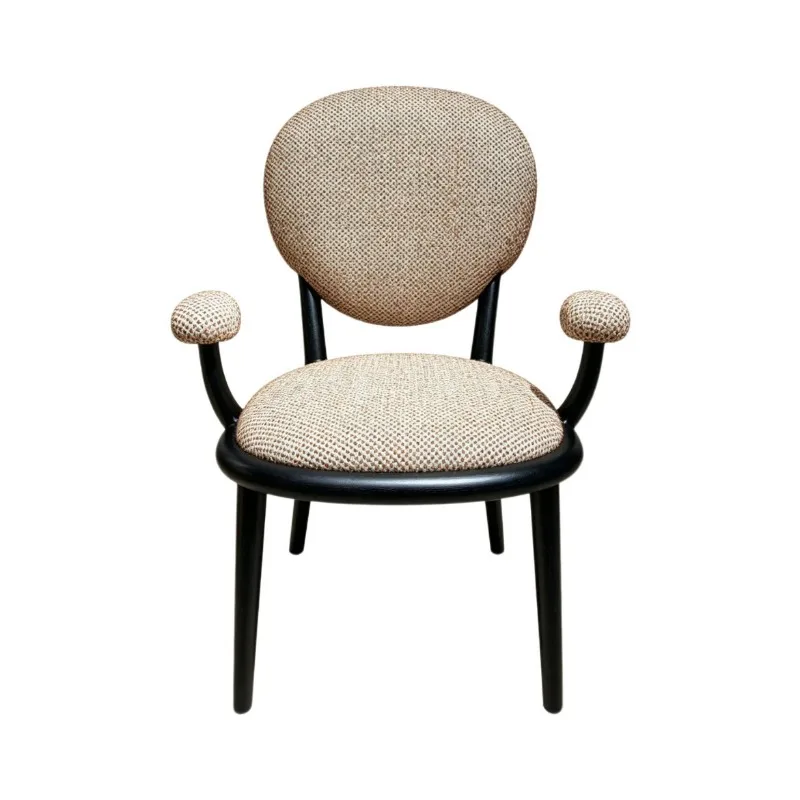 Italian simple modern back chair hotel solid wood ash wood dining chair
