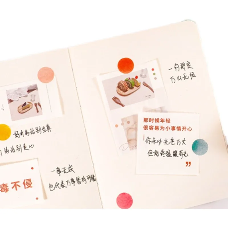 1 rolo aquarela bolinhas adesivo lixo diário acessórios scrapbooking diy cor etiqueta washi adesivo papelaria terno