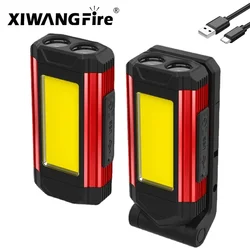 XPE+COB Flashlight COB Work Light with Magnet Emergency Camping Flashlight TYPE-C Charging Torch Power Bank Car Repair Light