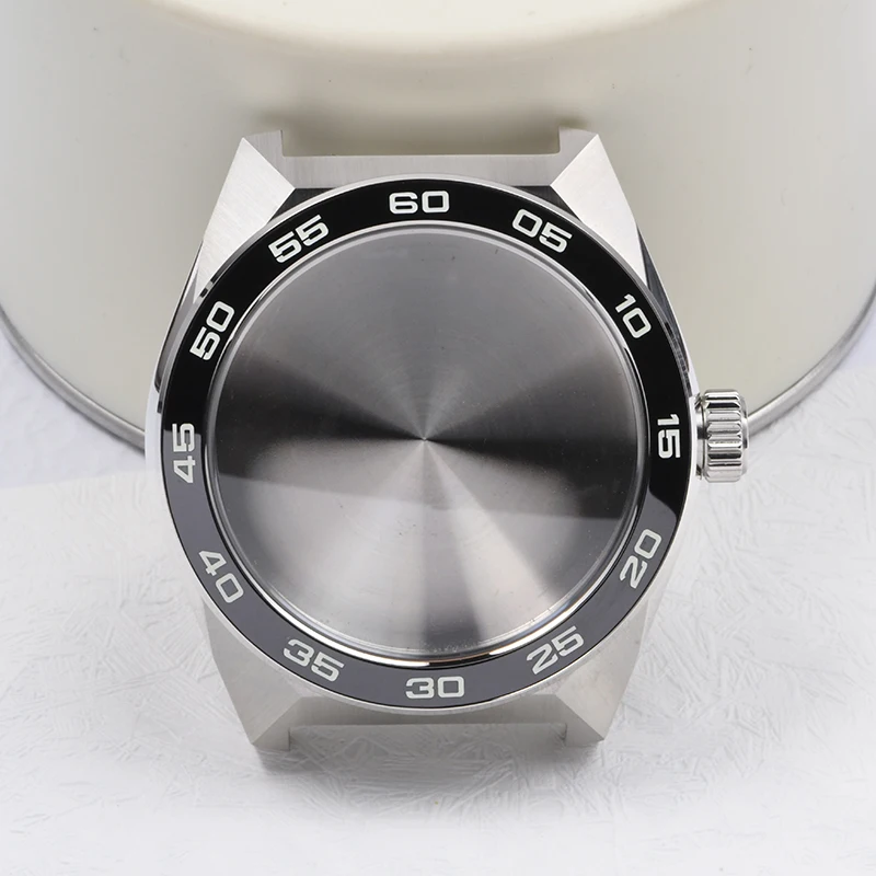 Cassa dell'orologio 3 in punto acciaio 43mm C3 Lume Cassa dell'orologio subacqueo Vetro zaffiro adatto per Seiko per NH35/NH36 Movimento automatico Orologio mod