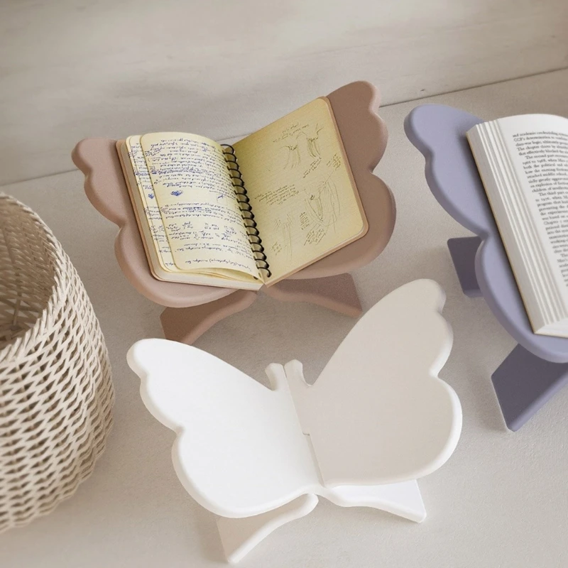 Silicone Butterfly Reading Stand Moulds Portable Bookrest Molds Butterfly Book Holder Mold for Students and Professional