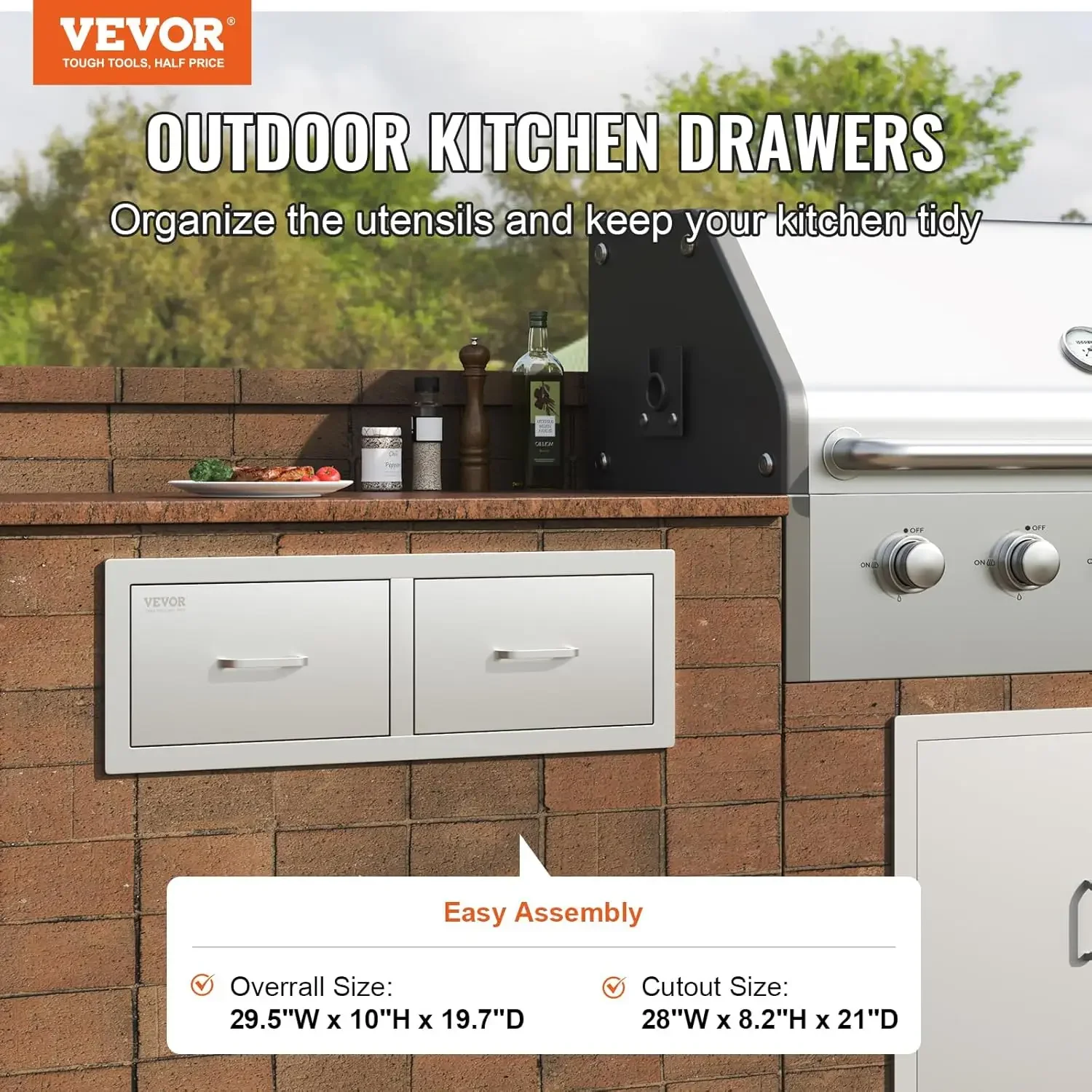 Outdoor Kitchen Drawers 30