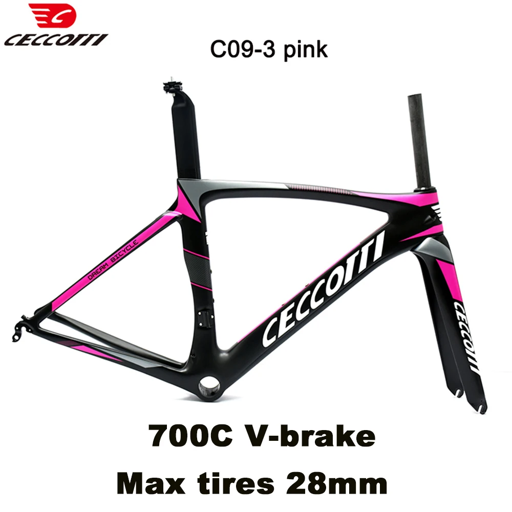 CECCOTTI 700C Carbon Road Bicycle Frame High Quality Factory Price Road Bike Frameset