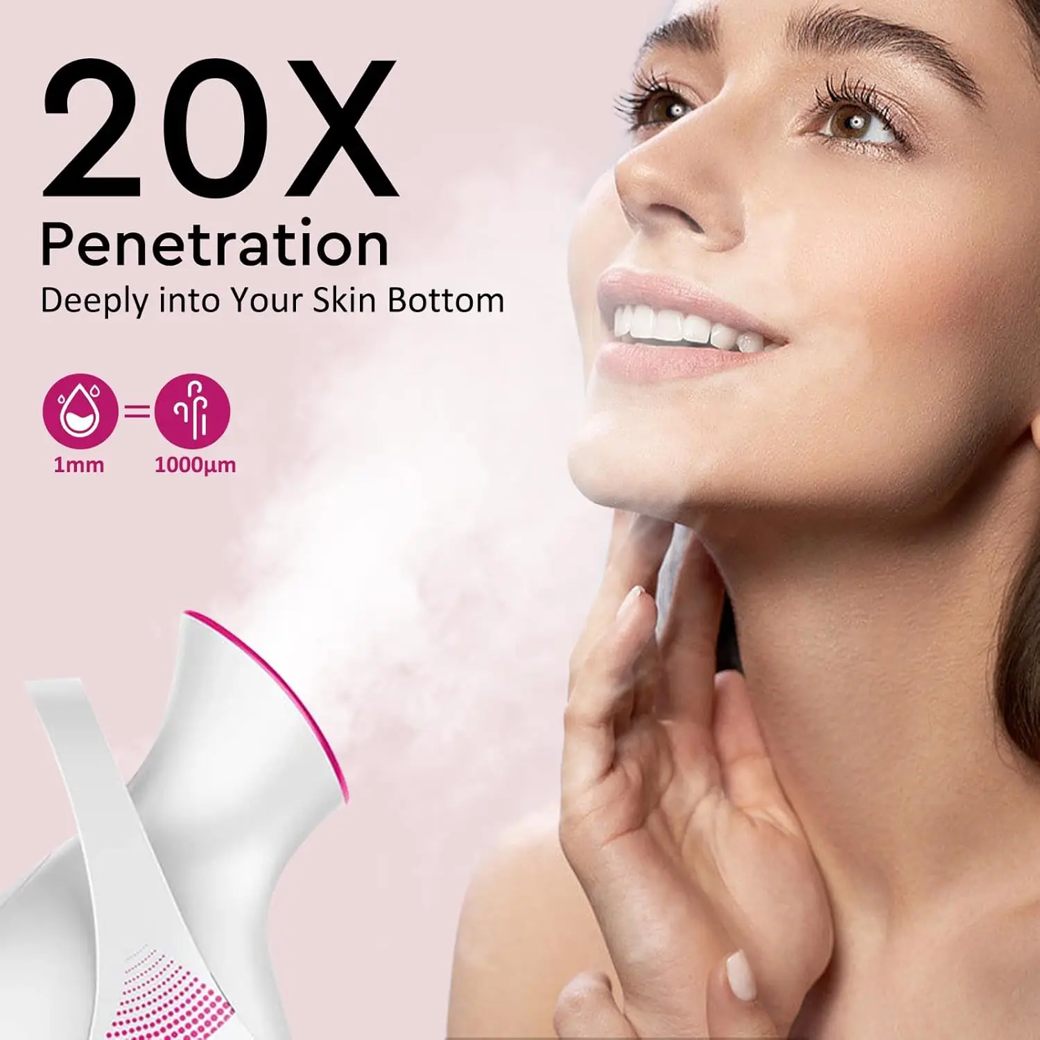 Vaporizador Facial - Vaporizador Facial Iónico Nano con Vapor Cálido para Sauna y SPA en Casa, Humidificador Facial para Limpieza Profunda