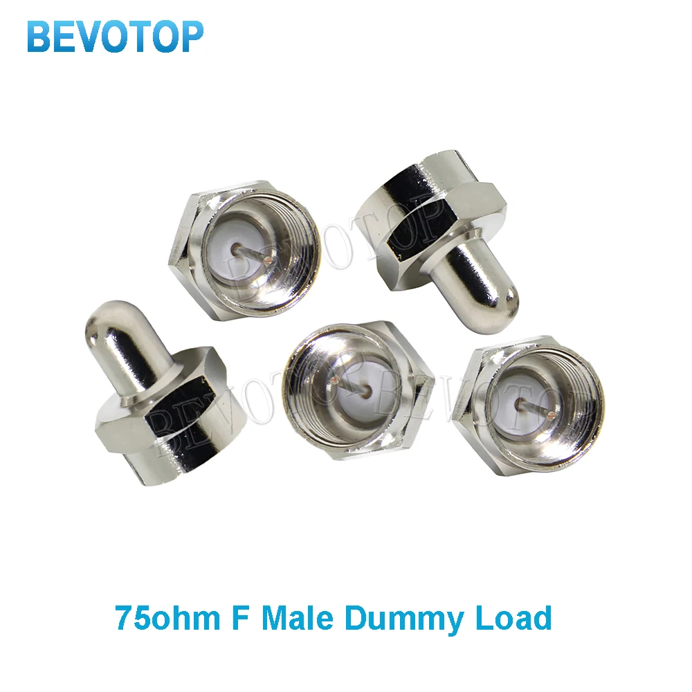 5Pcs 75 Ohm Resistor Inch Load Reverse Resistance  Cable TV Connector Inch F Connector Head Waterproof Needle BEVOTOP