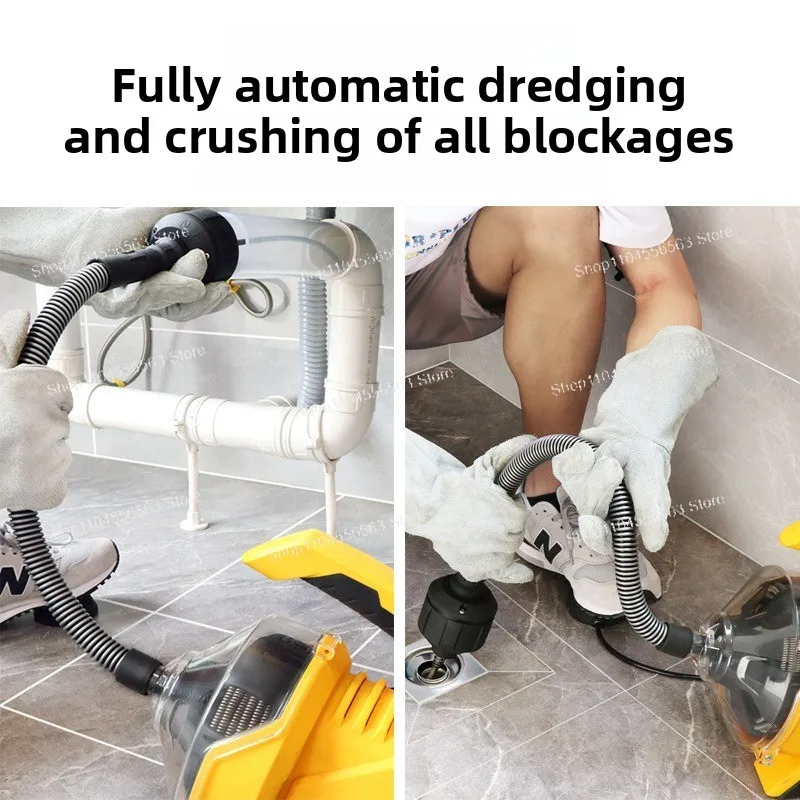 Automatic Home Plumbing Dredger (AT50) – Multi-Scene Kitchen/Floor Drain Sewer Unblocking Tool