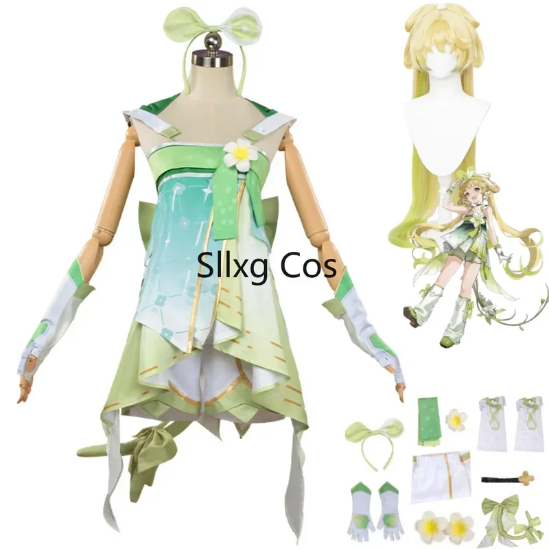 FC62024 新しいアニメゲーム嵐の波ヴェリーナコスプレ衣装ウィッグ植物ブリーダースカート制服帽子女性素敵な Christm@FC8！