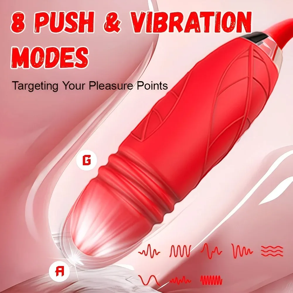 3in1 Thrusting Anal Vibrator Female Rose Sucking Clitoris Stimulator Dildo Licking Vagin Massager Masturbator Sex Toys for Women - view 4