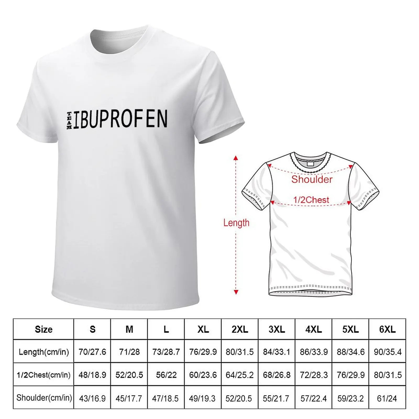 Minimalist medicine ibuprofen design T-Shirt plus sizes shirts graphic tees Blouse mens graphic t-shirts anime