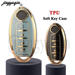 jingyuqin 4Buttons New TPU For Nissan Patrol Y62 Rouge Maxima Altima Sentra Murano 2018 2019 2020 Car remote key protection case