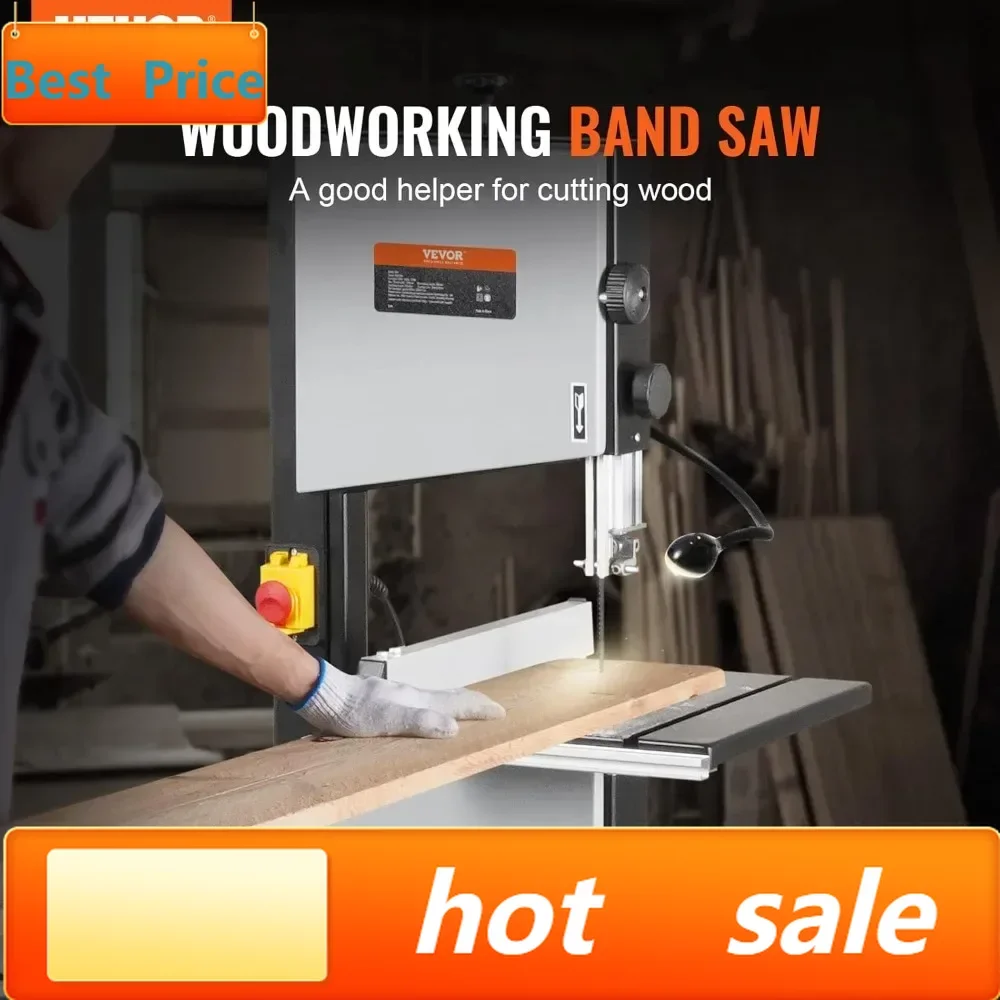 

Популярная 10-дюймовая ленточная пила с двумя скоростями (560/1100 об/мин), металлической стойкой и двигателем 370 Вт (1/2 л.с.) для оптимизации производительности в мастерской