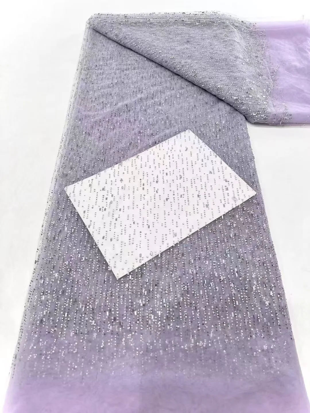 

High Quality African Gold Handmade Beaded Lace 2025 Sequins Embroidery Nigreian Lace Fabric Women Wedding Dress NYY6244