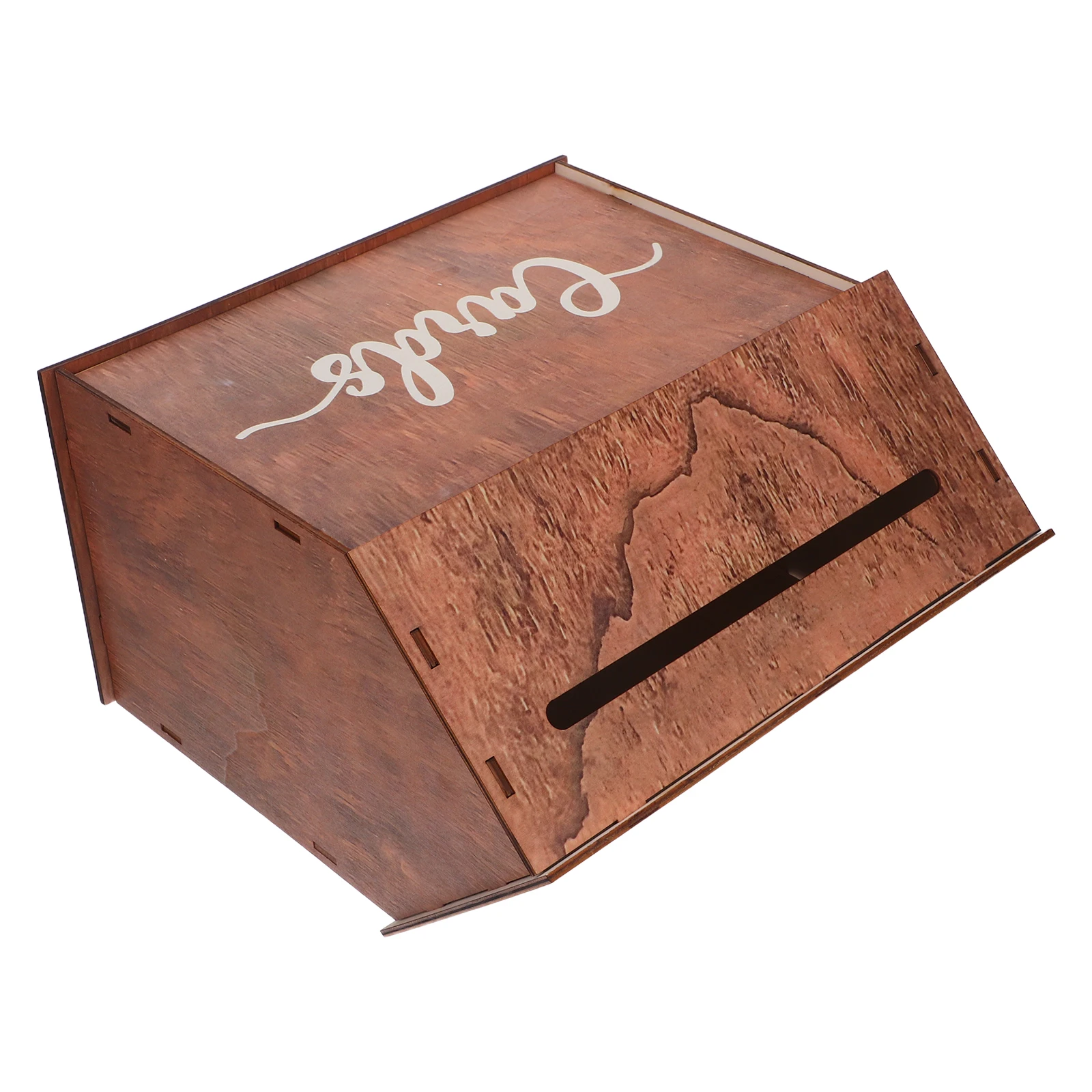 صندوق بطاقات الزفاف الخشبي، صندوق تجميع بطاقات ريفية واسعة لتزيين حفلات الزفاف وأعياد الميلاد والذكرى السنوية