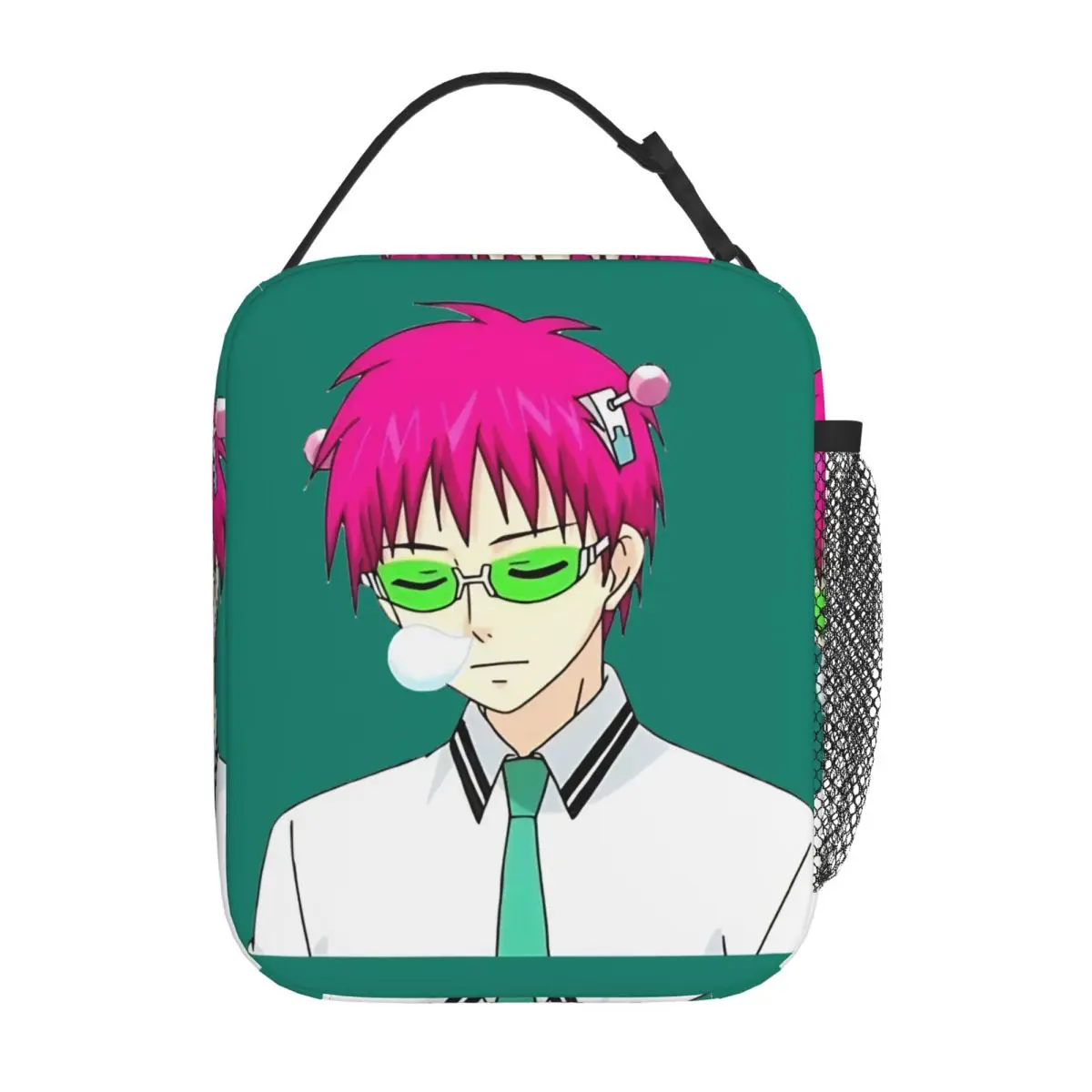 Saiki K Sleep Saiki Kusuo Insulated Lunch Bags Leakproof Reusable Cooler Bag Tote Lunch Box School Outdoor Food Bag