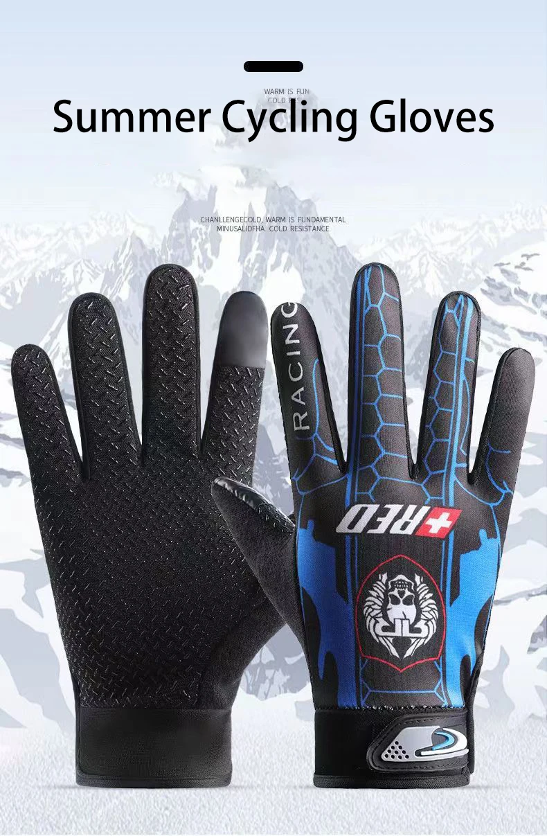 Radfahren Handschuhe Männer Anti-slip Voll Finger Motorrad Frühling Herbst Handschuhe Wandern Angeln Touchscreen Outdoor Abenteuer Handschuhe – Detail 1