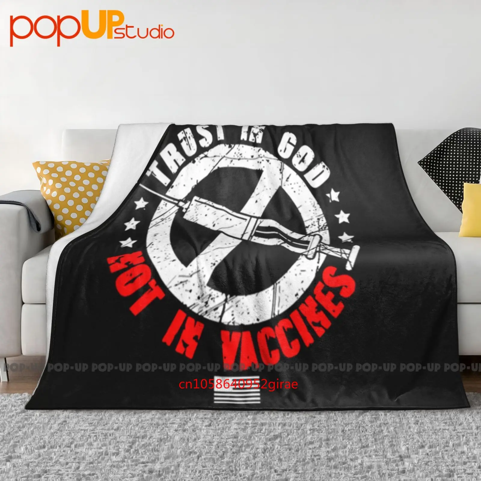 Trust In God Not In Vaccine Ultra-Soft Blanket Quilt Winter Sofa Cover Bed Covers