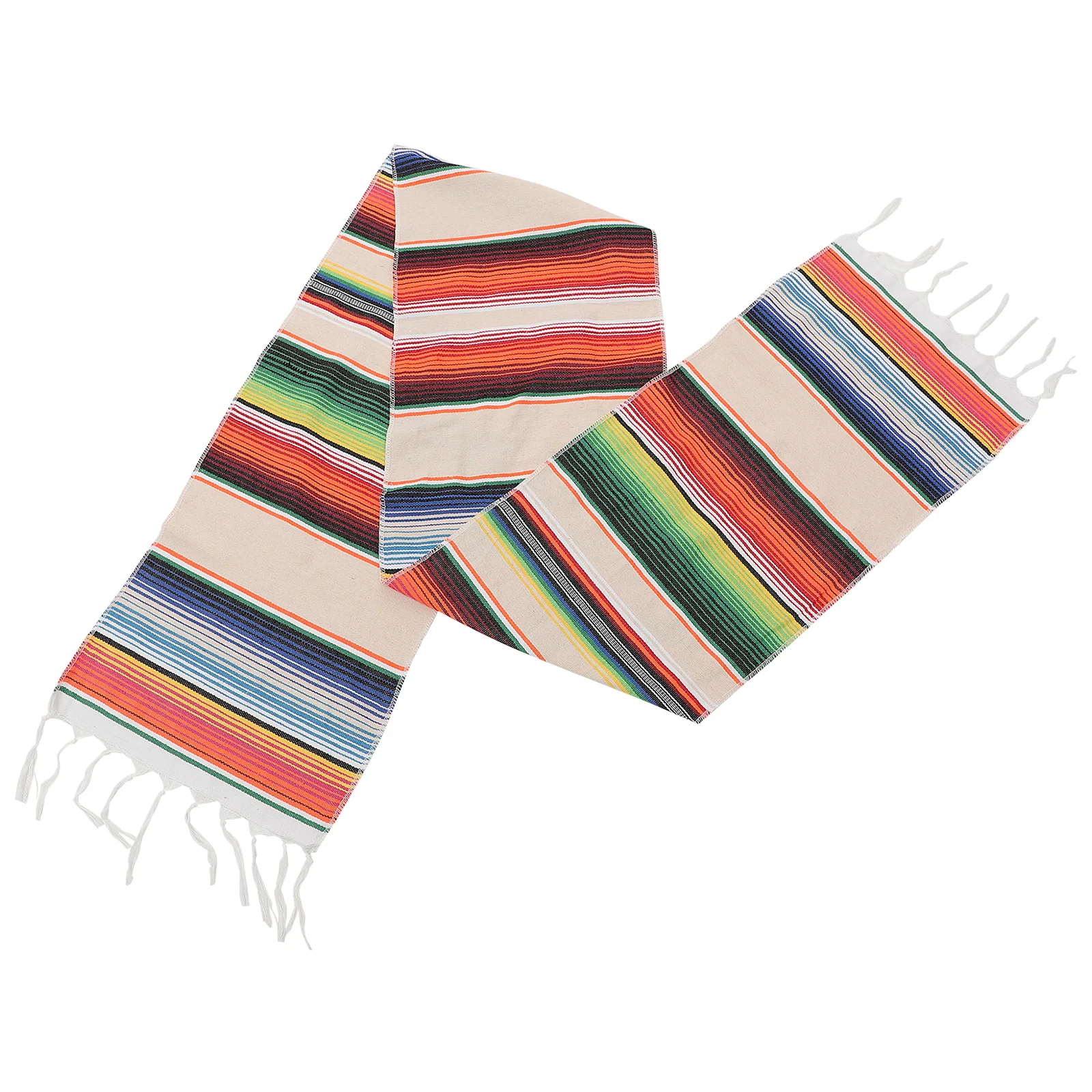 

1pc Mexican Table Runner Cotton Tablecloth Party Decorations Picnic Family Dinners Long Cover Elegant Mexico Style Table Flag