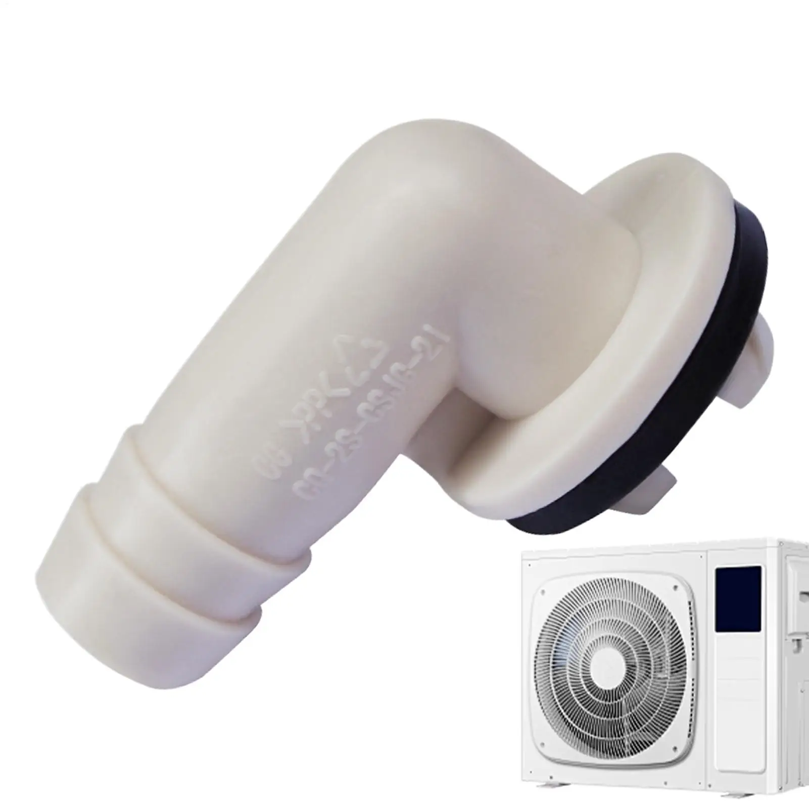 Hot Air Conditioner Ac Drain Hose Connector Elbow Fitting with Rubber Ring for Mini-Split Units and Window Ac Unit 15mm