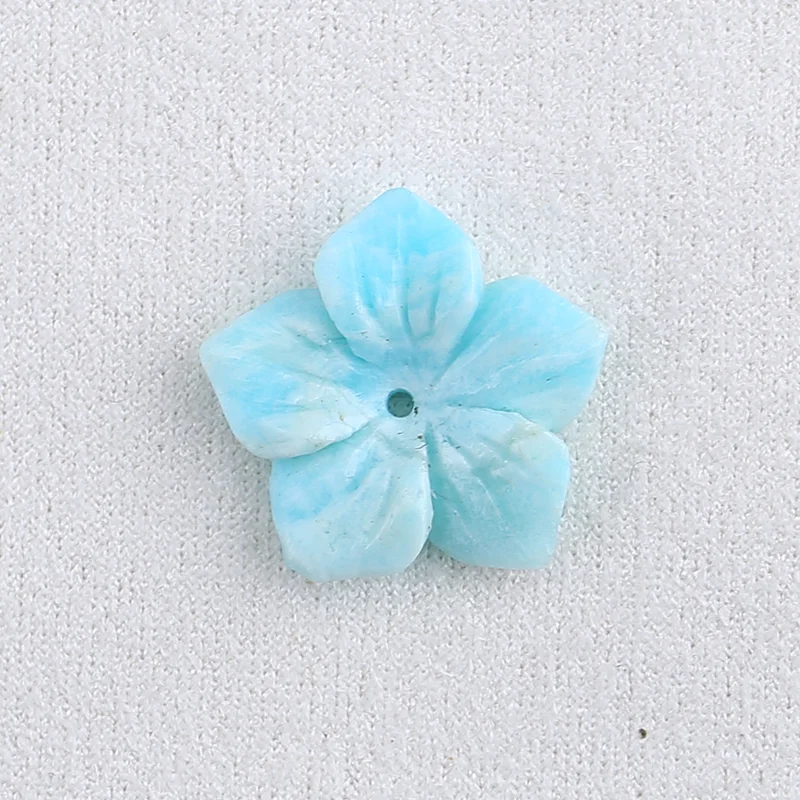 

Natural Hemimorphite Flower Shape Pendant Beads for Jewelry Making, Handmade Natural stones beads