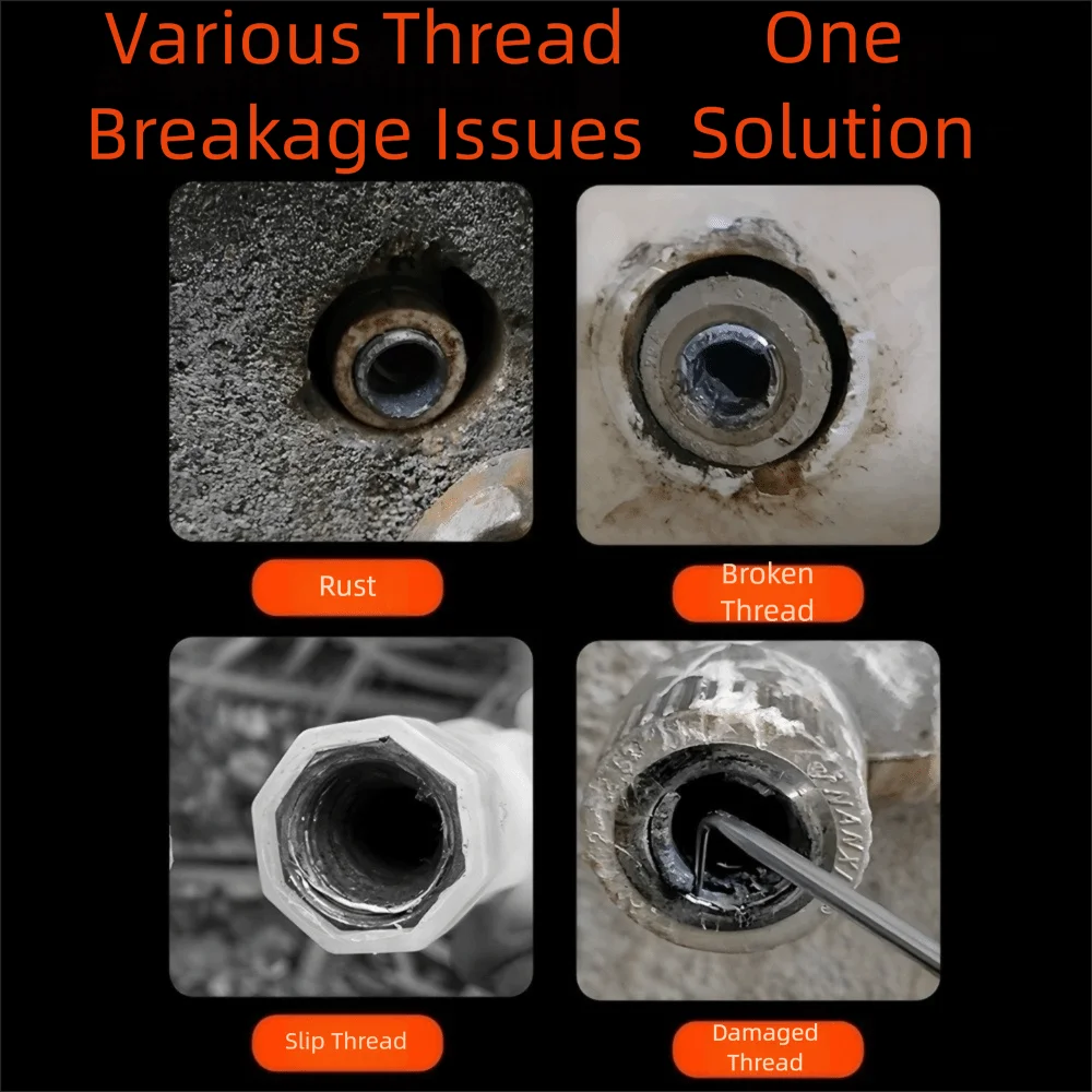 3IN1 Design Faucet Angle Valve Screw Extractor Electric Manual Broken Bolt Remover 4/6/1 Inch Connecting Rod