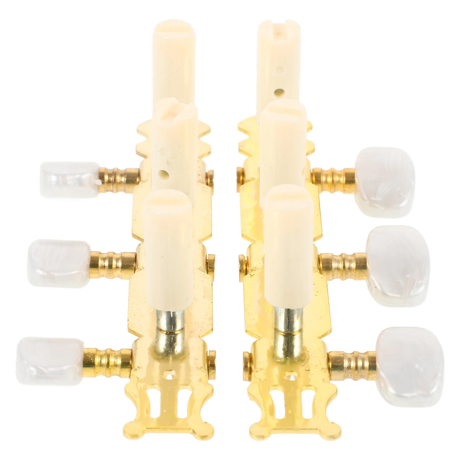

Gold-Plated Triple Guitar Tuning Pegs Acrylic Heads Classical Guitar String Winder Durable Wooden Machine Heads Precise Tuners