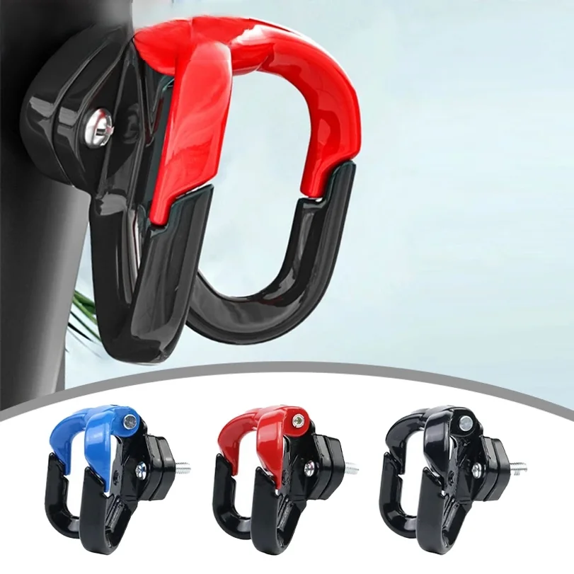 Motorcycle Helment Hook Holder Hand Bag Double Hook Luggage Shopping Bag Hangers Aluminum Alloy Motorcycle Accessories
